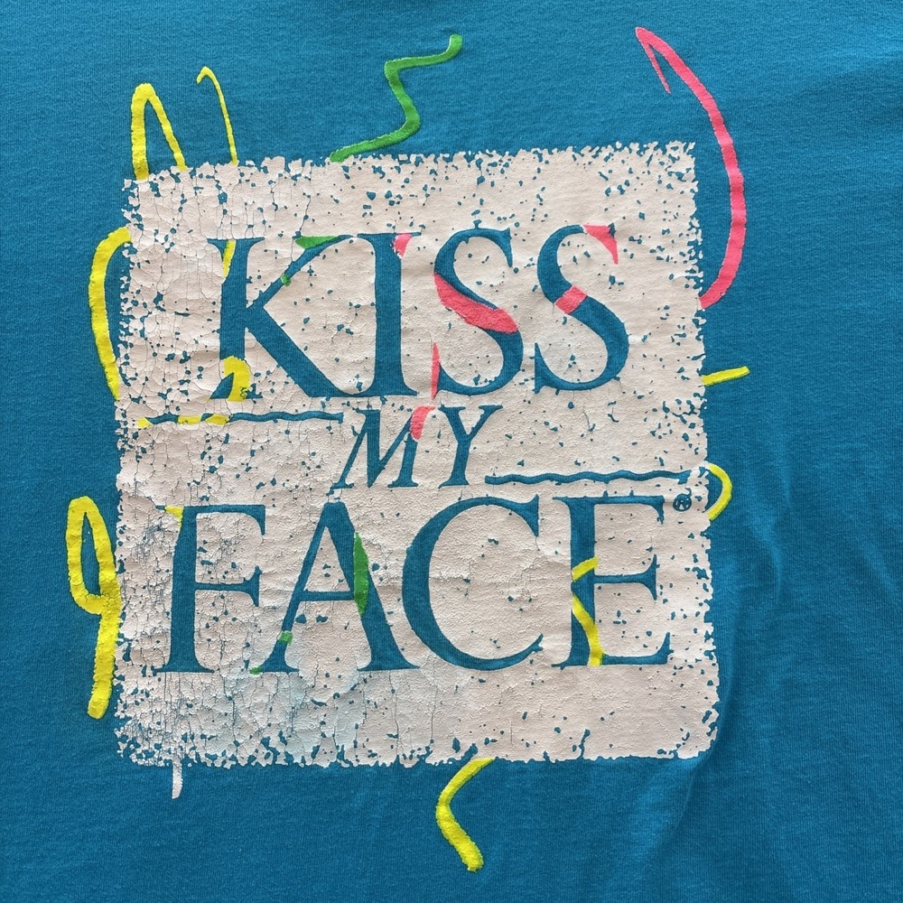vintage single stitch T-shirt  kiss my face promo graphic spring break XL